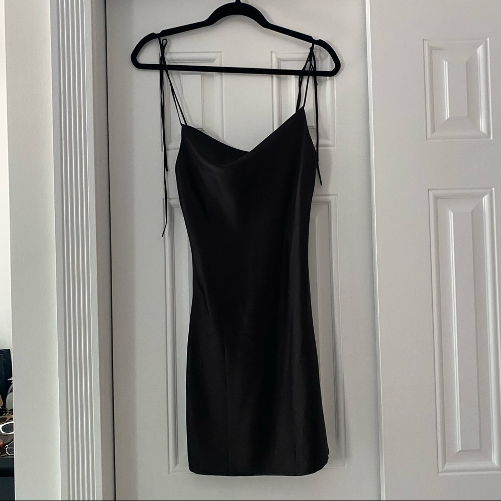 Black mini brandy Melville slip dress
